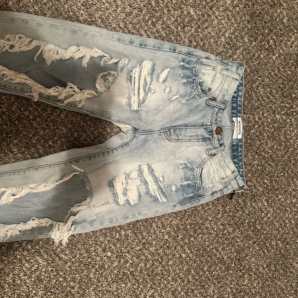 Free People - One Teaspoon Light Blue Distressed Boyfriend Jeans - Picture 2 of 5